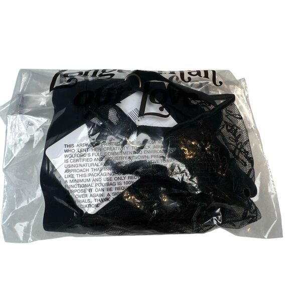 NWT Wolford Obsessed Skin Black Bra Sheer Mesh Top Medium - Picture 13 of 13